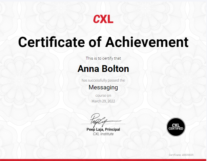 CXL Messaging Certificate