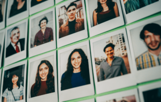 Polariod images of faces